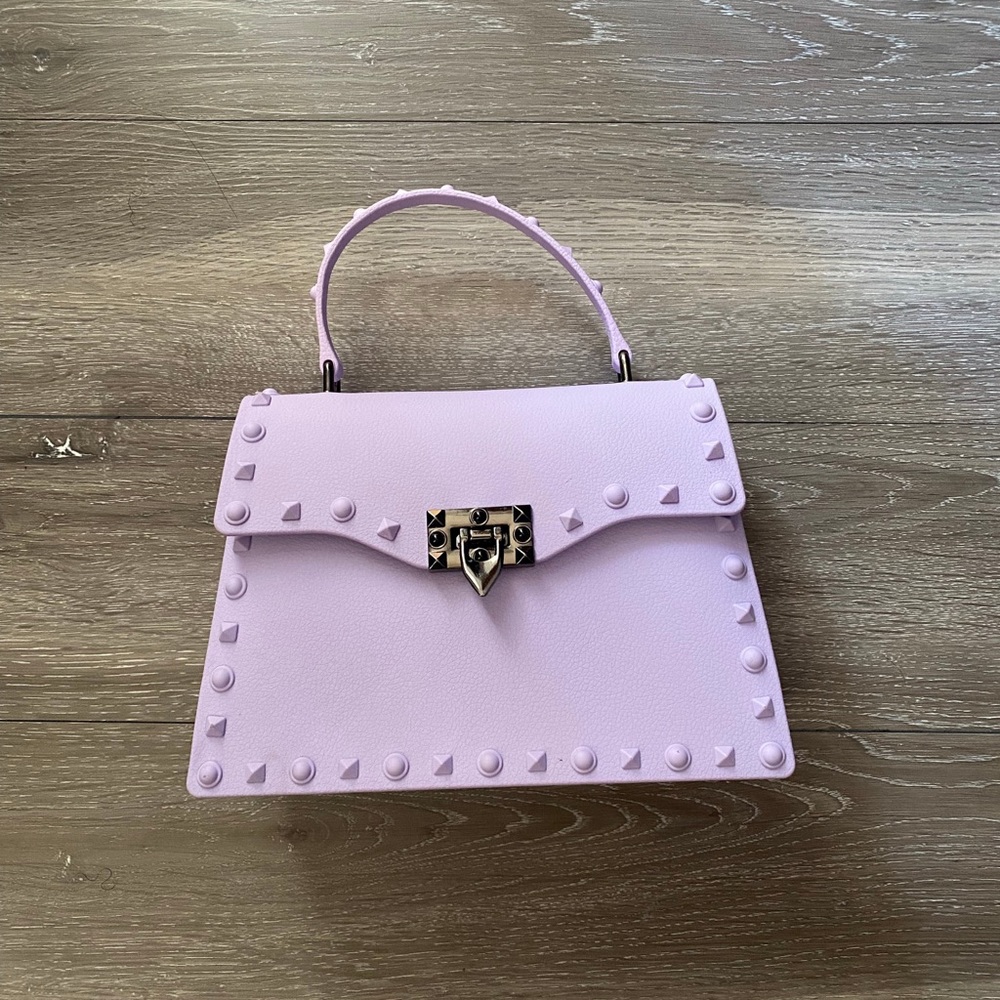 Spring lavender studded crossbody bag